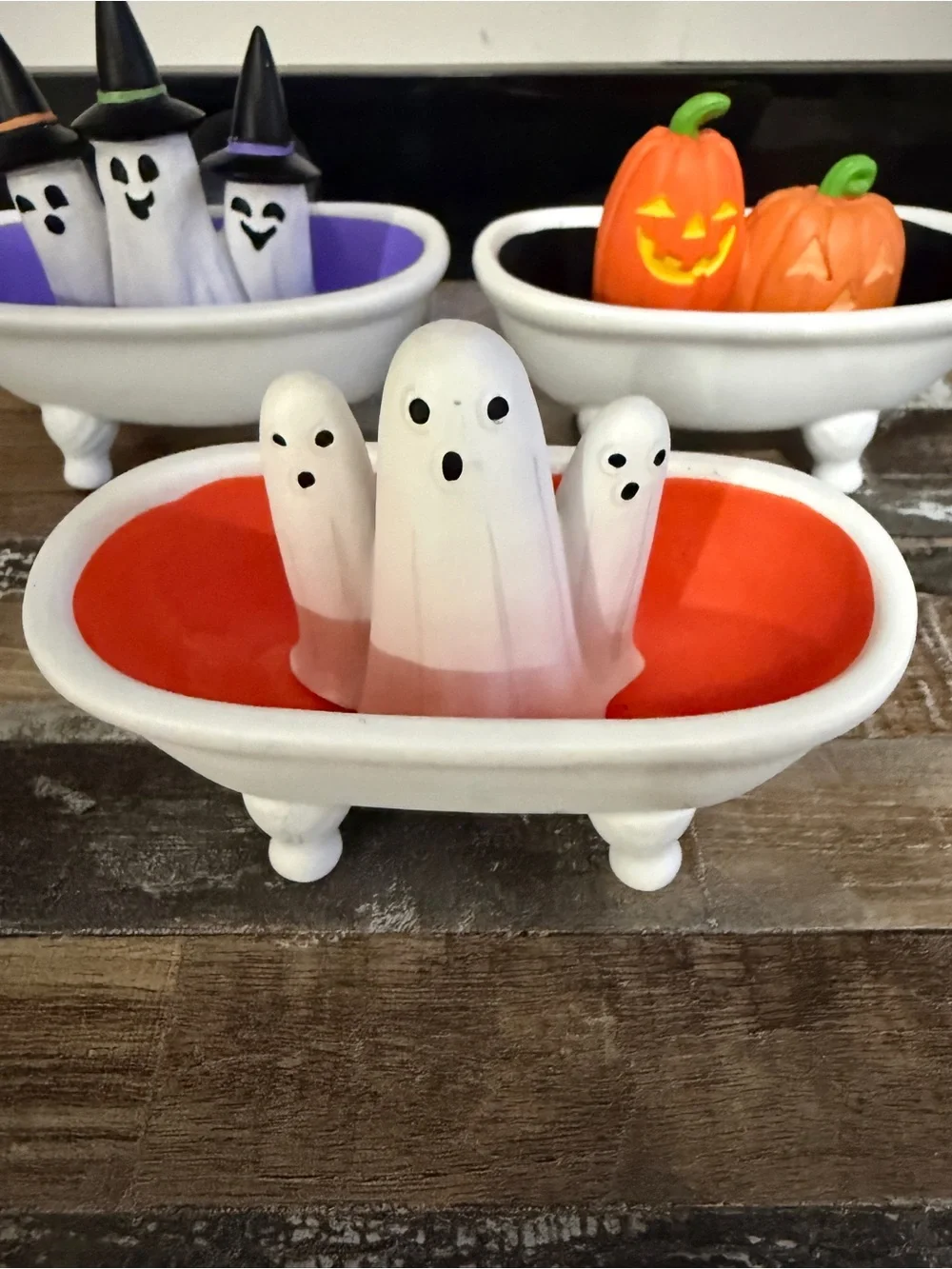 Halloween Mini Bathtub Decor Trio - Ghosts & Pumpkins Michaels